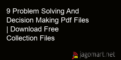picture 9 Problem Solving And Decision Making Pdf Files | Download Free Collection Files