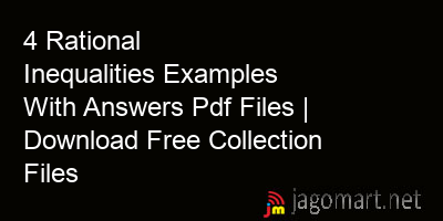 picture 4 Rational Inequalities Examples With Answers Pdf Files | Download Free Collection Files
