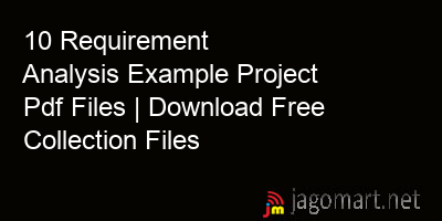 picture 10 Requirement Analysis Example Project Pdf Files | Download Free Collection Files