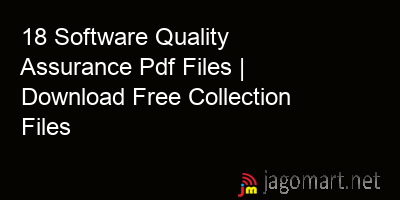 picture 18 Software Quality Assurance Pdf Files | Download Free Collection Files