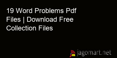 picture 19 Word Problems Pdf Files | Download Free Collection Files