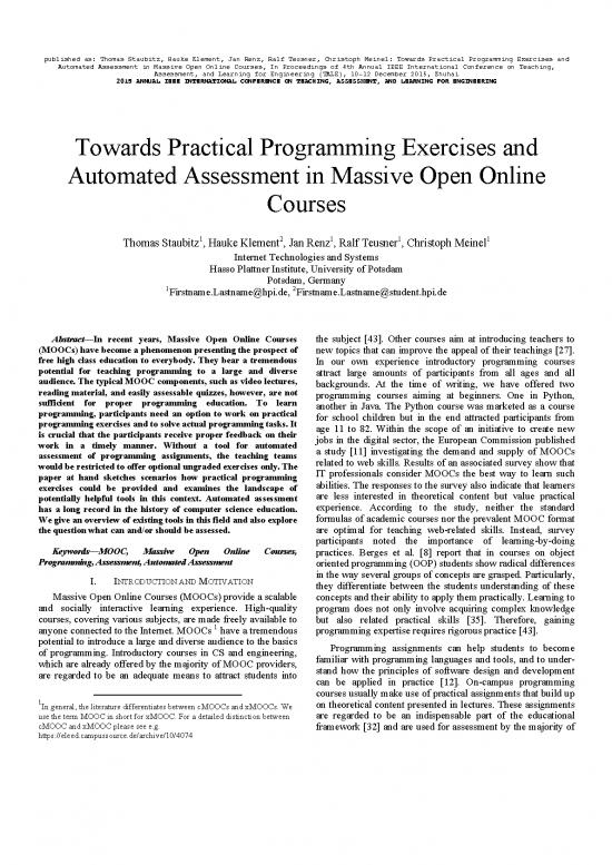 picture_Programming Pdf 183950 | 2015 Staubitz Tale