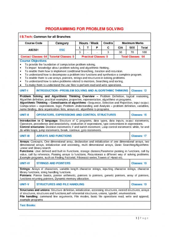 picture_Programming Pdf 184964 | A5cs01   Programming For Problem Solving