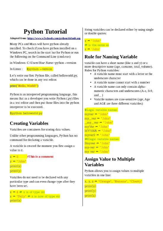 w3schools python problem solving