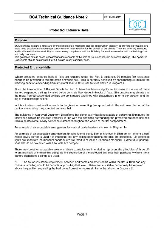 picture Bca Notes Pdf 185261 | Bca Guidance Note 2 Protected Entrance Halls