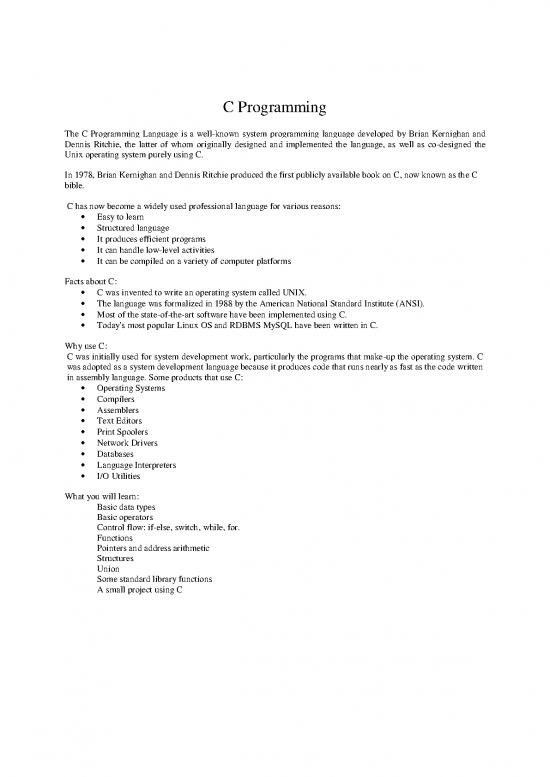 picture Programming Pdf 183875 | C Synopsis