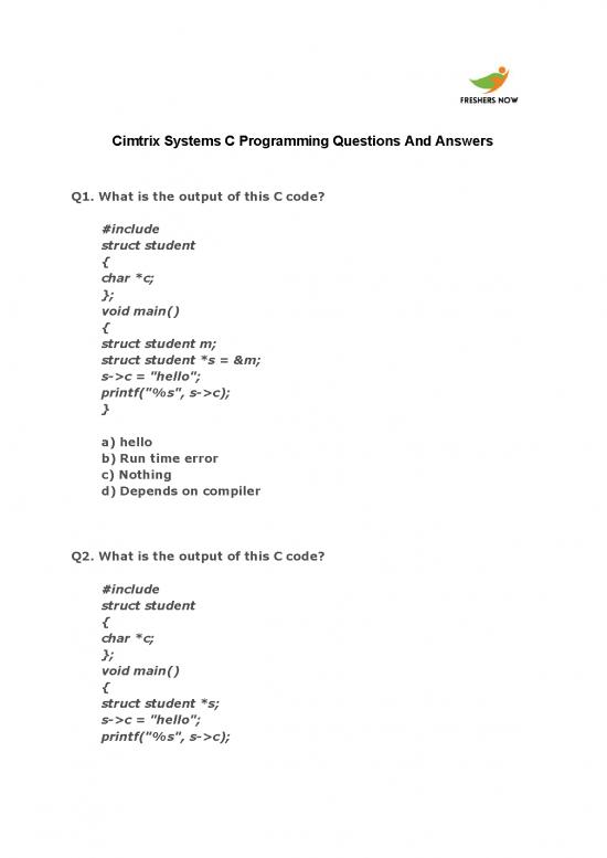 picture1_Programming Pdf 183634 | Cimtrix Systems C Programming Questions And Answers