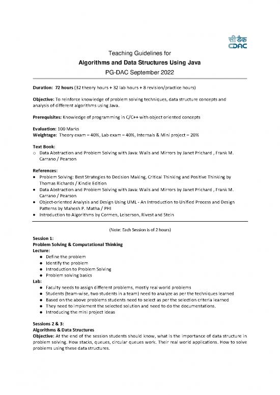 Programming Pdf 185116 | Dac School Tg Algorithms And Data Structures ...