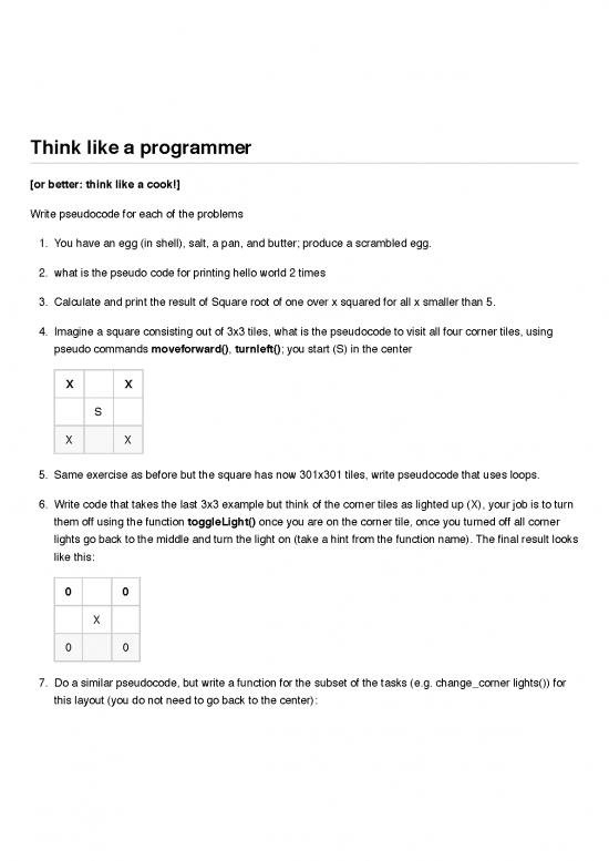 picture Hello World Pdf 184512 | Exercises Pseudocode