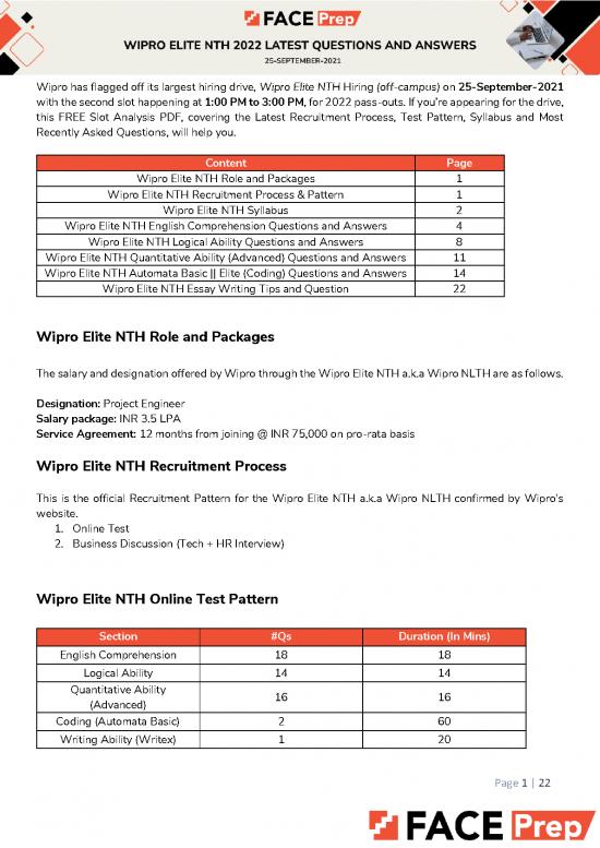 picture1_Wipro Coding Questions With Answers Pdf 184837 | Face Prep  Wipro Nth Slot Analysis 25th Sep 2021 Slot 2