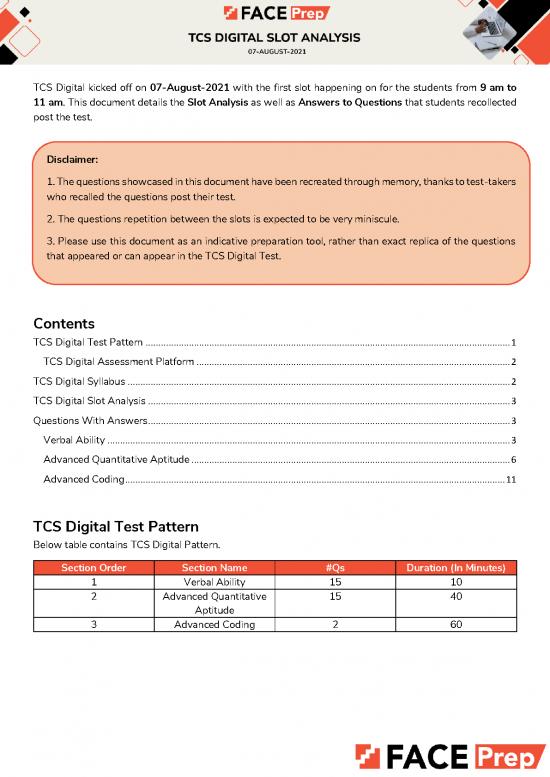 picture_Tcs Digital Coding Questions Pdf 184918 | Face Prep Tcs Digital Slot Analysis 7th Aug 2021 Slot 1