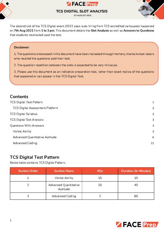 picture_Tcs Digital Coding Questions Pdf 184919 | Face Prep Tcs Digital Slot Analysis 7th Aug 2021 Slot 2