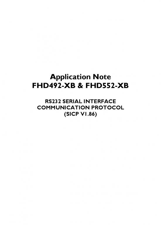 picture Sicp Pdf 183544 | Fhd552 Xb Rs232 Sicp Guide