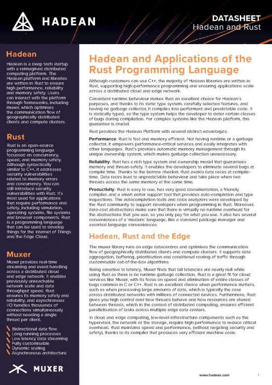 picture Programming Pdf 183939 | Hadean And Rust Datasheet