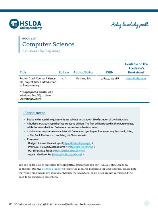 picture1_Python Pdf 183864 | Hslda Online Academy Computer Science Booklist