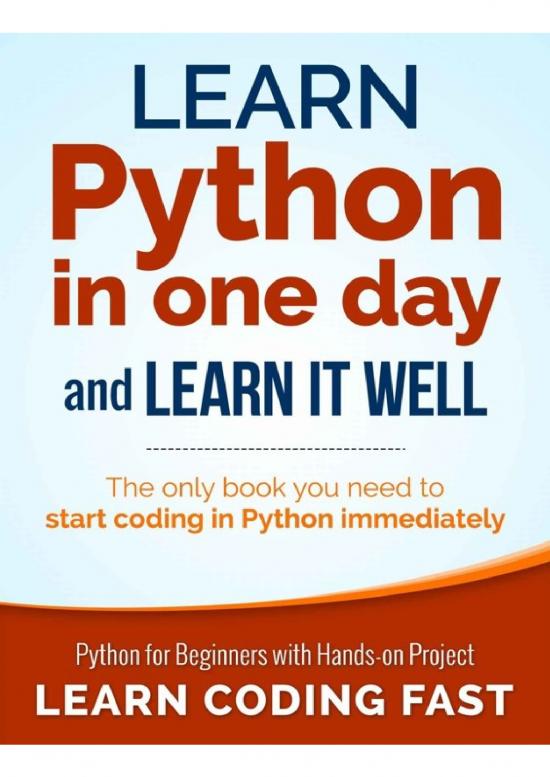 picture1_Python Pdf 182787 | Learn Python In One Day And Learn It Well By Jamie Chan Pdf Free Download