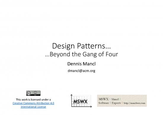 picture Design Patterns Pdf 184014 | Mancl New Patterns Talk 2017