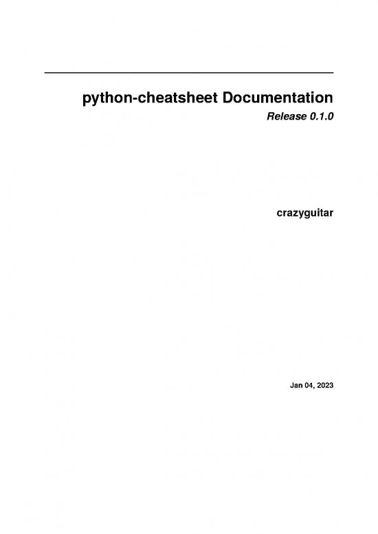 picture_Python Pdf 184020 | Pysheeet