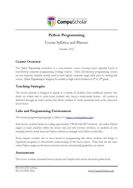 picture1_Python Pdf 183553 | Python Programming Planner Syllabus
