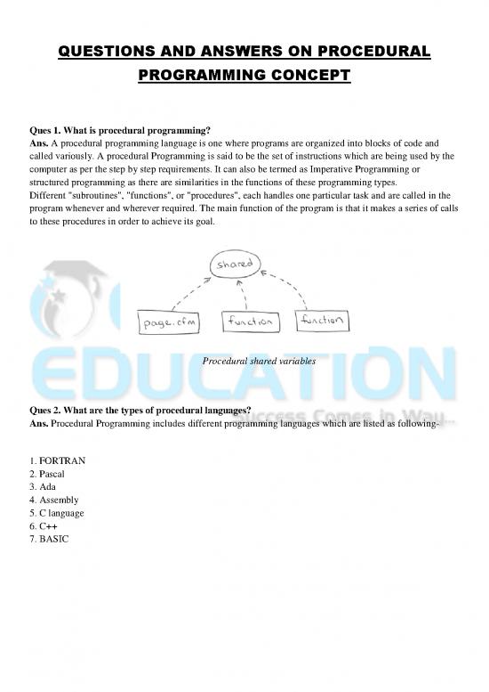 picture1_Programming Pdf 183852 | Questions And Answers On Procedural Programming Concept
