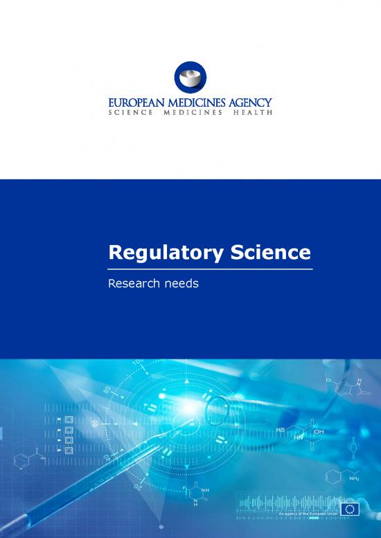 Regulatory Science Research Needs En