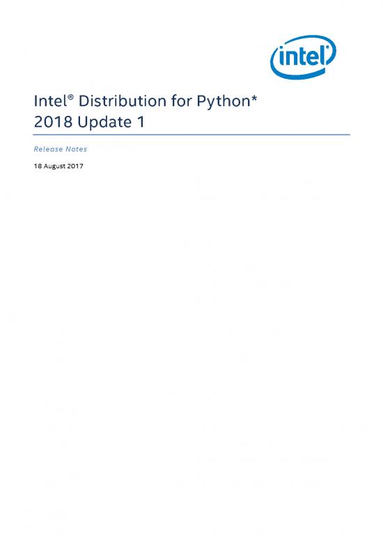 picture Python Pdf 183286 | Releasenotes Intel Distribution For Python 2018 Update1