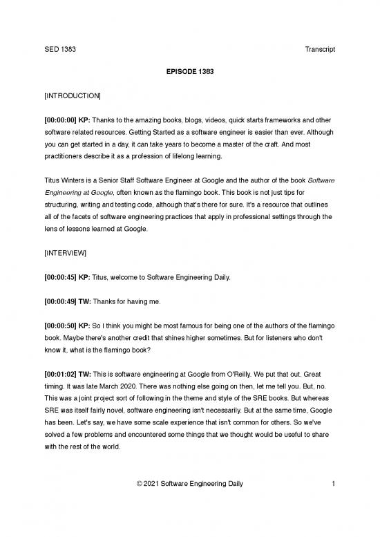 picture Software Engineer Pdf 183422 | Sed1383 Titus Winters