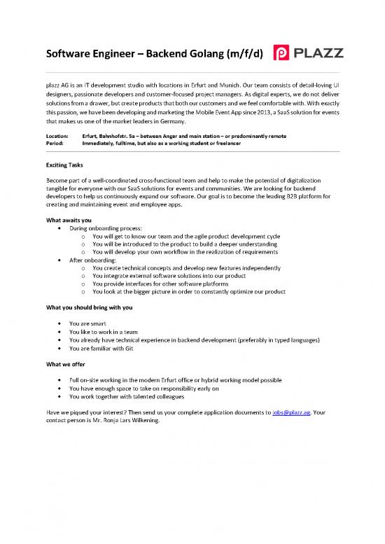 picture Golang Pdf 183367 | Software Engineer Backend Golang Job Posting En