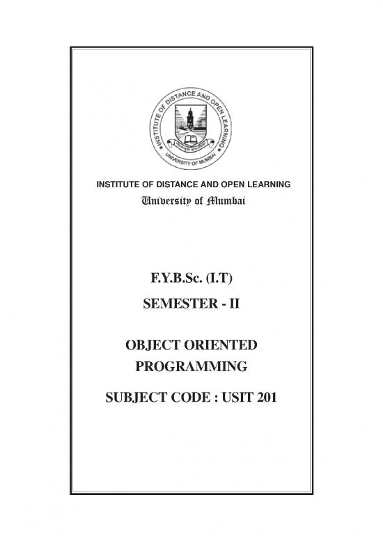 picture1_Programming Pdf 183343 | Usit201 Object Oriented Programming