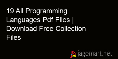 19 All Programming Languages Pdf Files | Download Free Collection Files