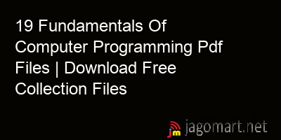picture 19 Fundamentals Of Computer Programming Pdf Files | Download Free Collection Files