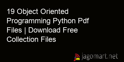 picture 19 Object Oriented Programming Python Pdf Files | Download Free Collection Files