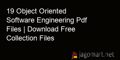 picture 19 Object Oriented Software Engineering Pdf Files | Download Free Collection Files