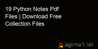 picture 19 Python Notes Pdf Files | Download Free Collection Files