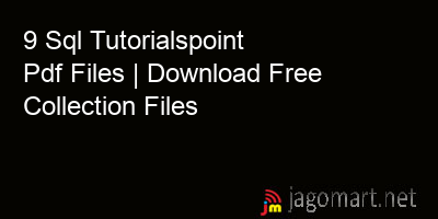 picture 9 Sql Tutorialspoint Pdf Files | Download Free Collection Files