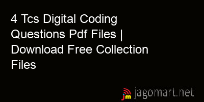 picture 4 Tcs Digital Coding Questions Pdf Files | Download Free Collection Files