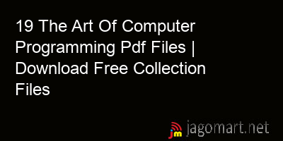 picture 19 The Art Of Computer Programming Pdf Files | Download Free Collection Files