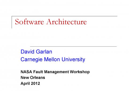 picture Software Architecture Pdf 185934 | 637608main Day 2 David Garlan