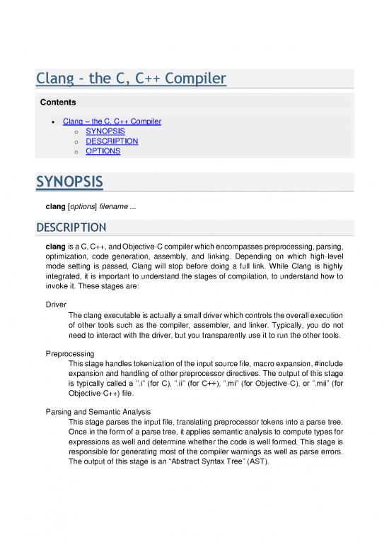 picture_Aocc 2 Clang The C C   Compiler