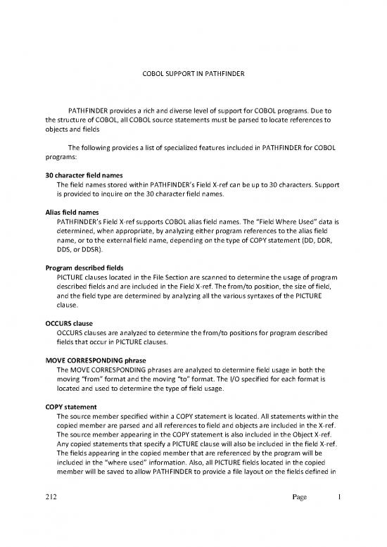 picture Cobol Pdf 187131 | Cobol Support In Pathfinder