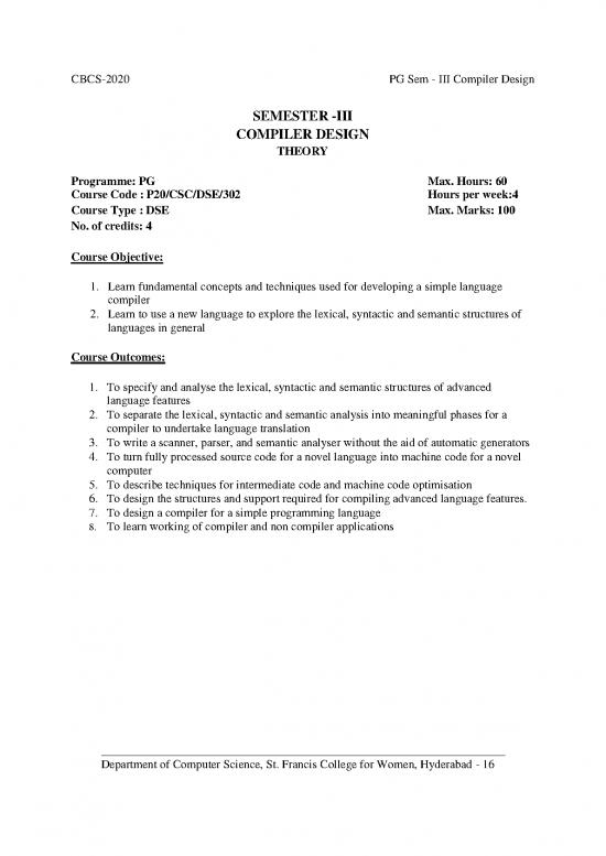 picture Computer Languages Pdf 185622 | Compiler Design T