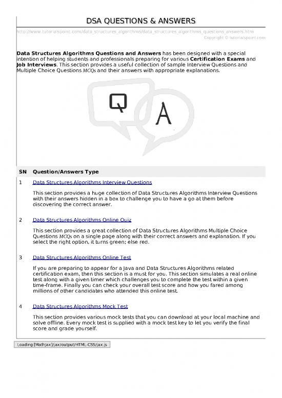 picture_Pdf Job Interview 185360 | Data Structures Algorithms Questions Answers