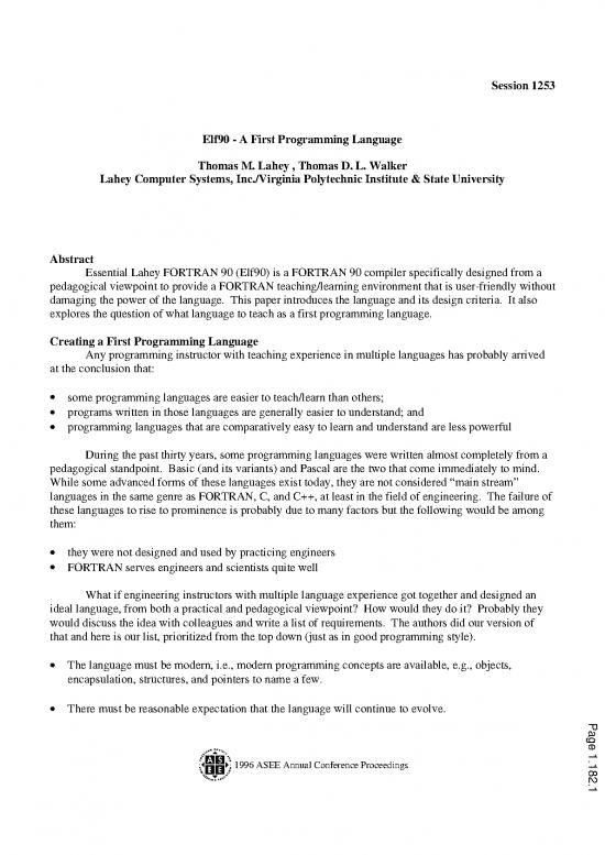 picture1_Fortran Pdf 187253 | Elf90 A First Programming Language