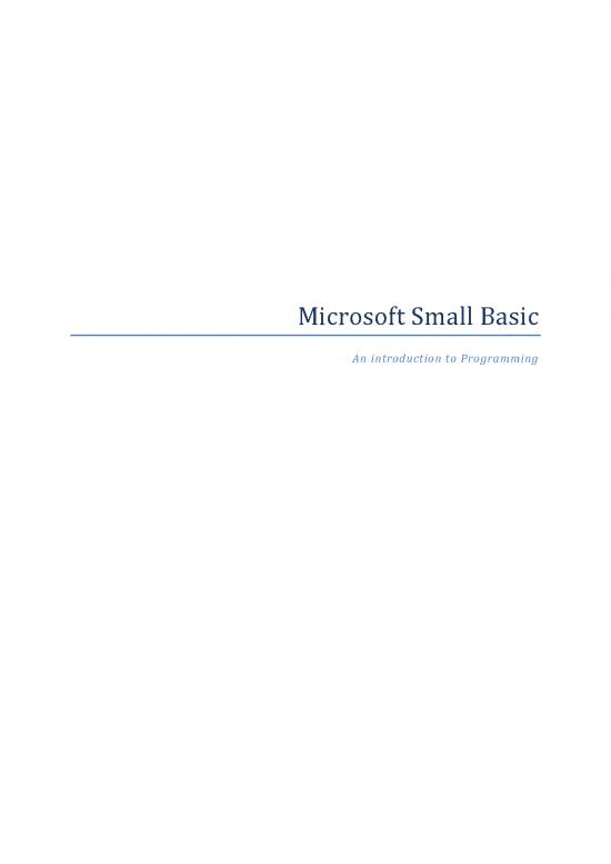 picture1_Programming For Beginners Pdf 186856 | Introducing Small Basic