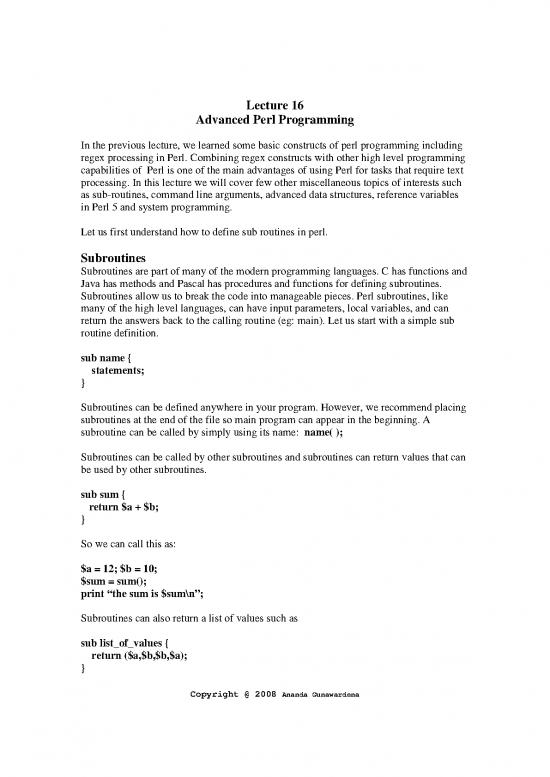 picture Perl Pdf 187659 | Lecture 16   Advanced Perl Programming