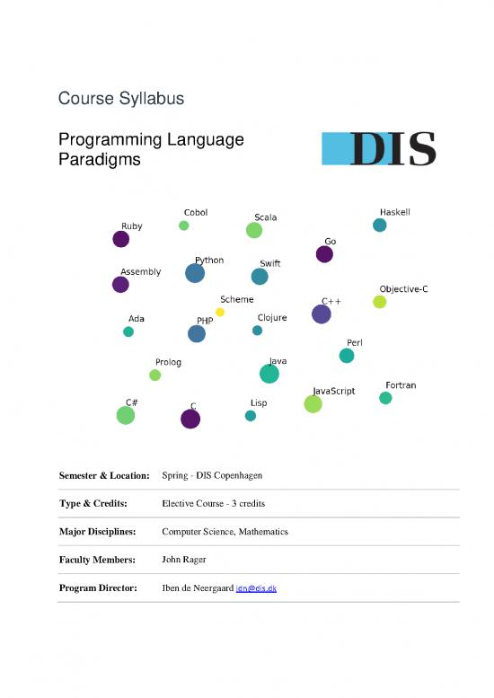 picture1_Programming Pdf 186410 | Programming Languages Paradigms Draft Syllabus