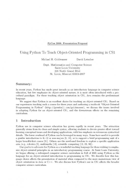 picture Computer Science Curriculum Pdf 187074 | Pycon2008