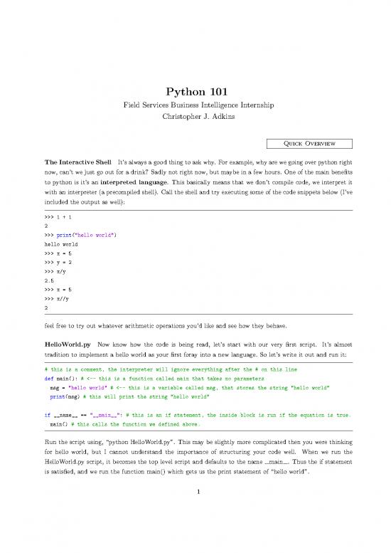 picture Python Pdf 185667 | Python 101
