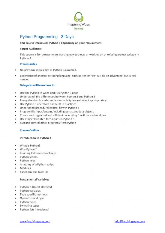 picture Perl Pdf 187166 | Python 3 Programming 3 Days