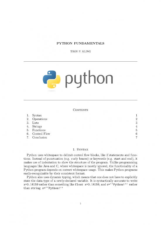 picture Python Syntax Pdf 186684 | Python Intro